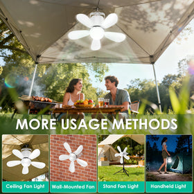 ZIZIWIN standing fan with a stand for flexible placement outdoors