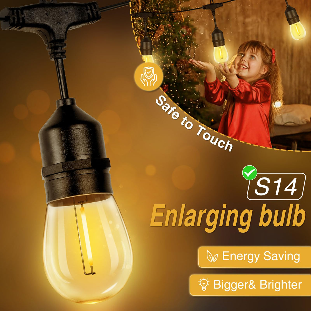 ZJOJO solar string lights USB charging keeps power available for gatherings