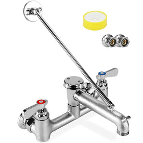 ZKDAUSDO commercial mop sink faucet closeup brass finish shows durable construction
