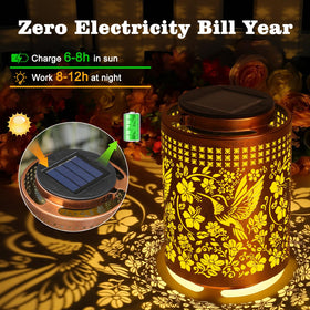 ZKLiLi hummingbird garden decor provides decorative ambient lighting.