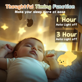 ZKLiLi silicone night light is a safe, cuddly bedside companion.