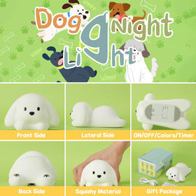 ZKLiLi cute dog night light doubles as charming room décor.