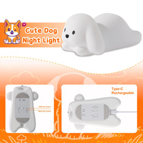 ZKLiLi dog night light features tap control for easy operation.