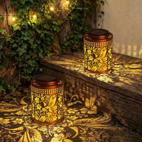 ZKLiLi patio yard solar lantern brightens evenings near seating.