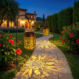 ZKLiLi yard patio solar hummingbird lantern enhances outdoor nights.