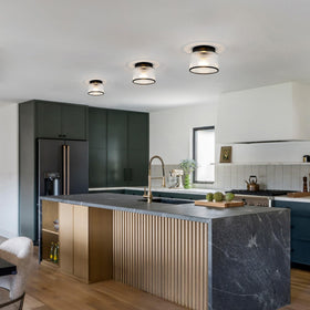 Zlepmlla Compact ceiling light fits bedrooms or closets without crowding.