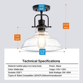 Zlepmlla farmhouse ceiling light ideal for kitchen island lighting.