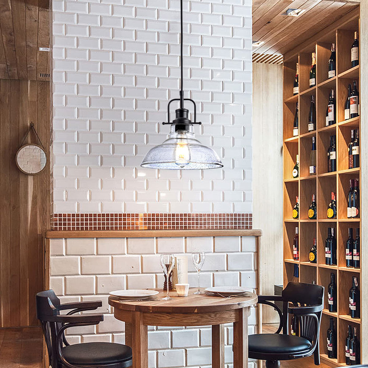 Zlepmlla glass pendant over kitchen island idea and lighting scene