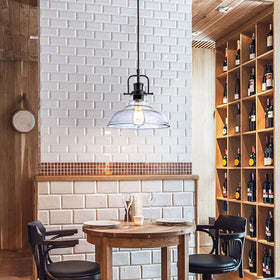 Zlepmlla glass pendant over kitchen island idea and lighting scene