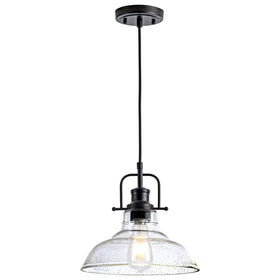 Zlepmlla glass pendant light with seeded shade enhances hallway ambiance