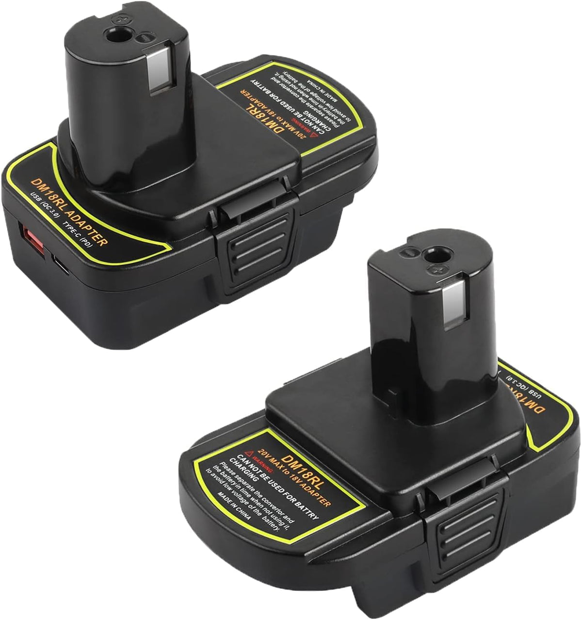 ZLWAWAOL DM18RL battery adapter enabling Ryobi tool compatibility.