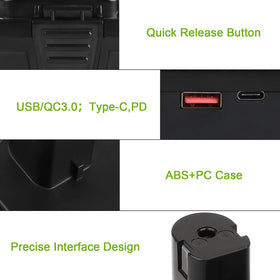ZLWAWAOL DM18RL MIL18V input for versatile battery integration.