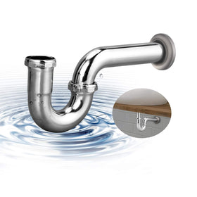 ZM Brass P-Trap Basin Waste Kit with chrome finish for easy installation.