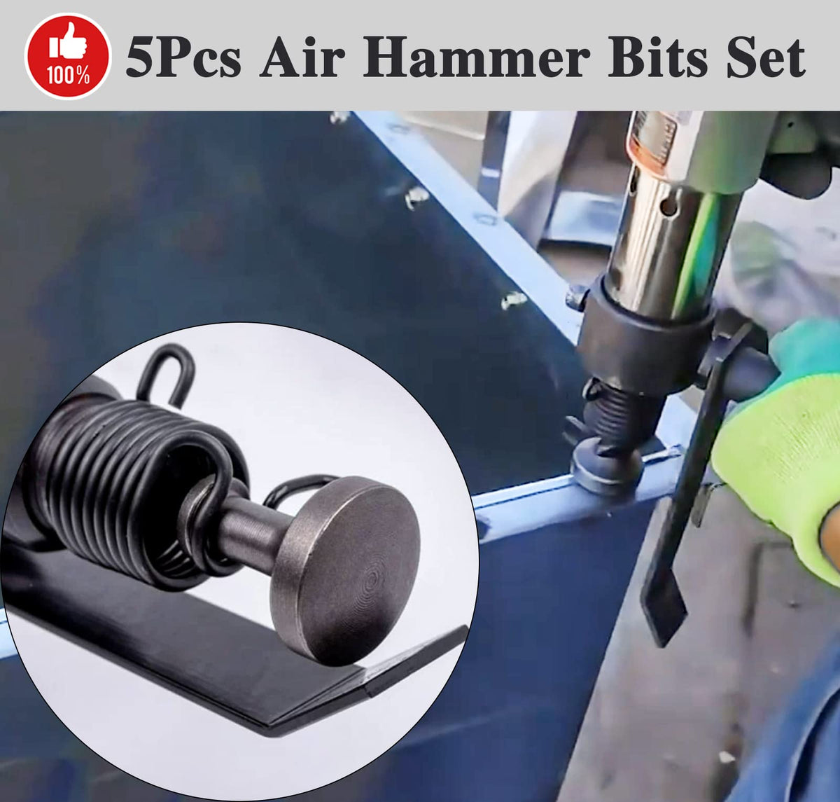 ZMCYNG smoothing air hammer bits oval head ideal for rivet removal.