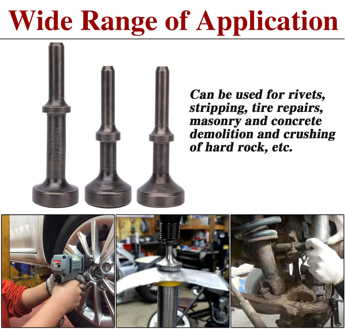 ZMCYNG smoothing air hammer bits with spring included for quick changes.