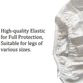 ZMDREAM booties feature elastic top and mid for secure on/off.