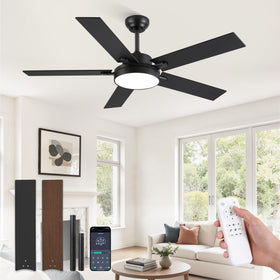 ZMISHIBO 52-inch ceiling fan with lights for enhanced room ambiance and airflow
