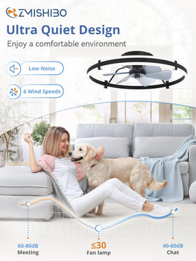 ZMISHIBO ultra quiet 6 speed fan delivers smooth airflow