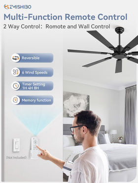 ZMISHIBO 7-blade design provides strong airflow in living spaces