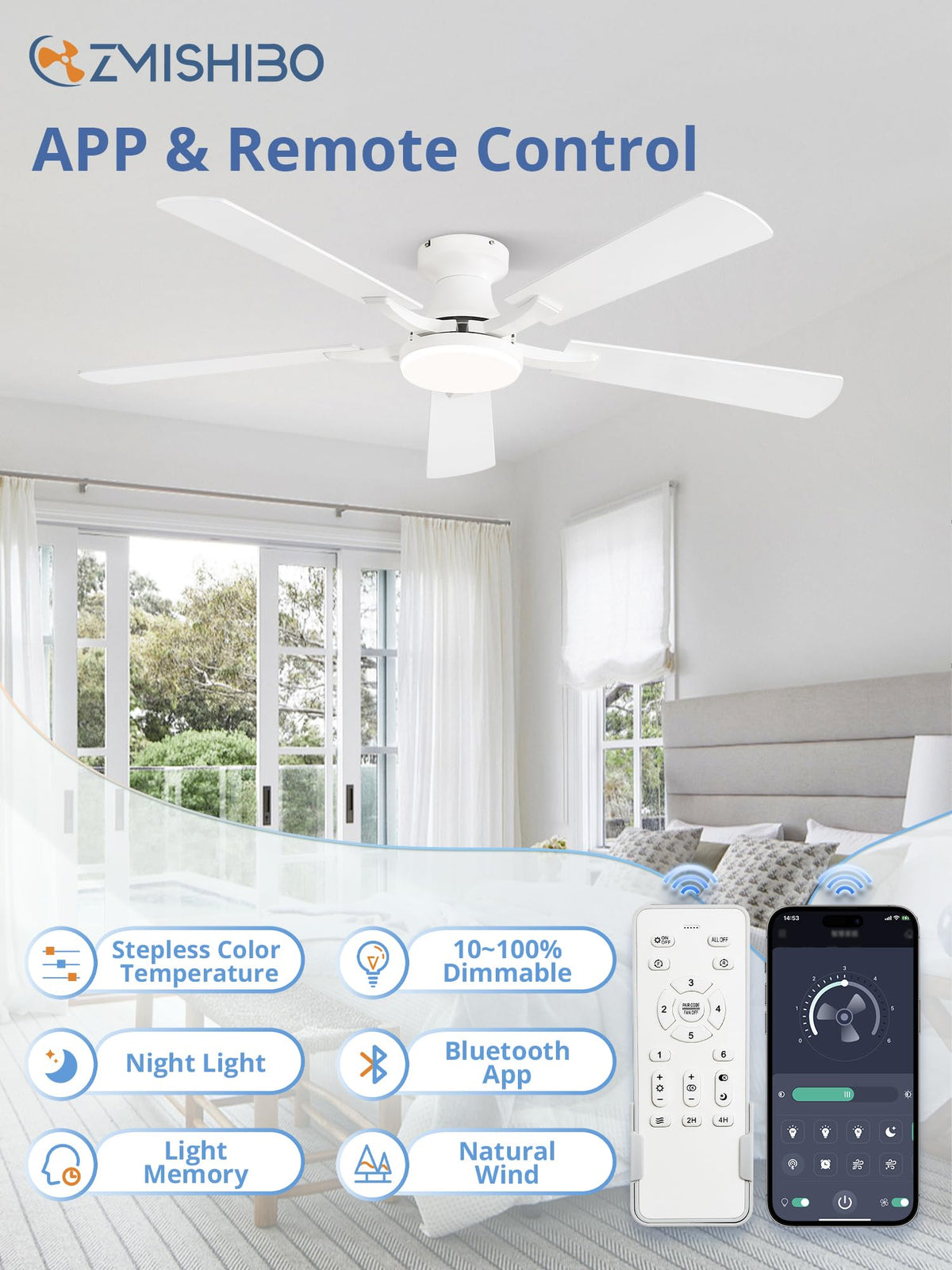 ZMISHIBO app and remote control for easy, hands-free operation