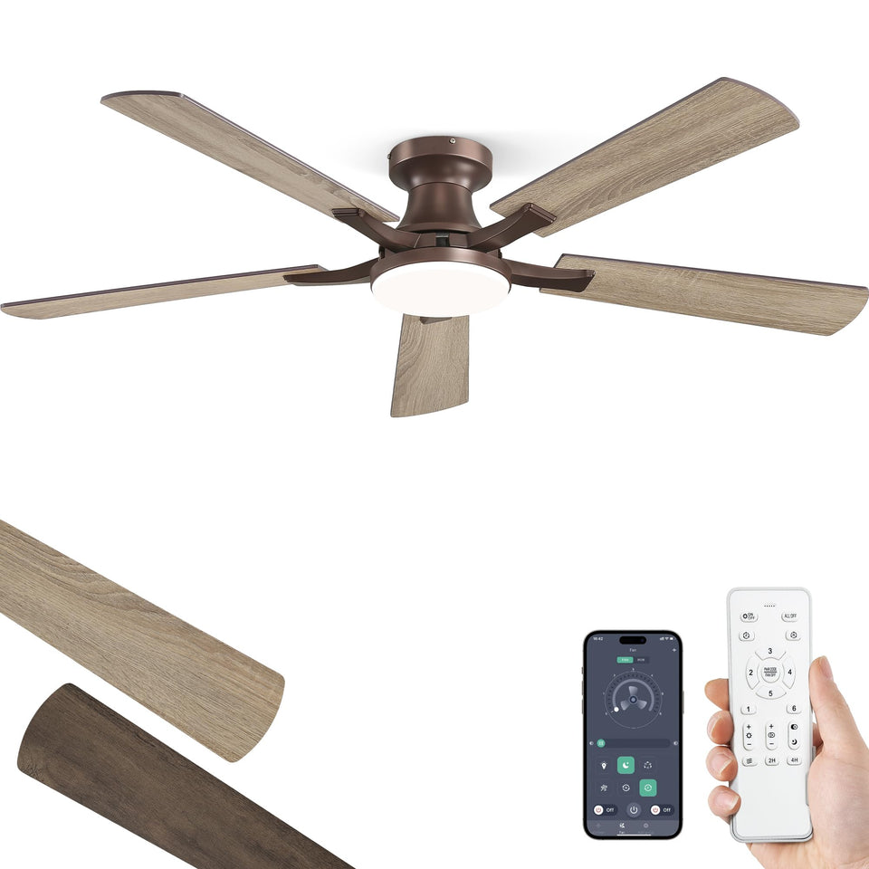 ZMISHIBO 52-inch ceiling fan with light for cool comfort in living spaces.