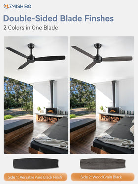 ZMISHIBO dual-color blades offer flexible styling for modern or farmhouse interiors.
