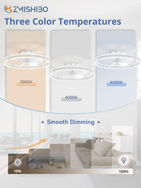 ZMISHIBO dimmable LED light with 3000-6000K temp range for ambience