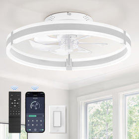ZMISHIBO ceiling fan with remote offers sleek flush mount for bedrooms