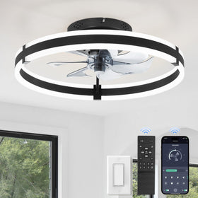 ZMISHIBO ceiling fan with light and remote ideal for bedrooms.