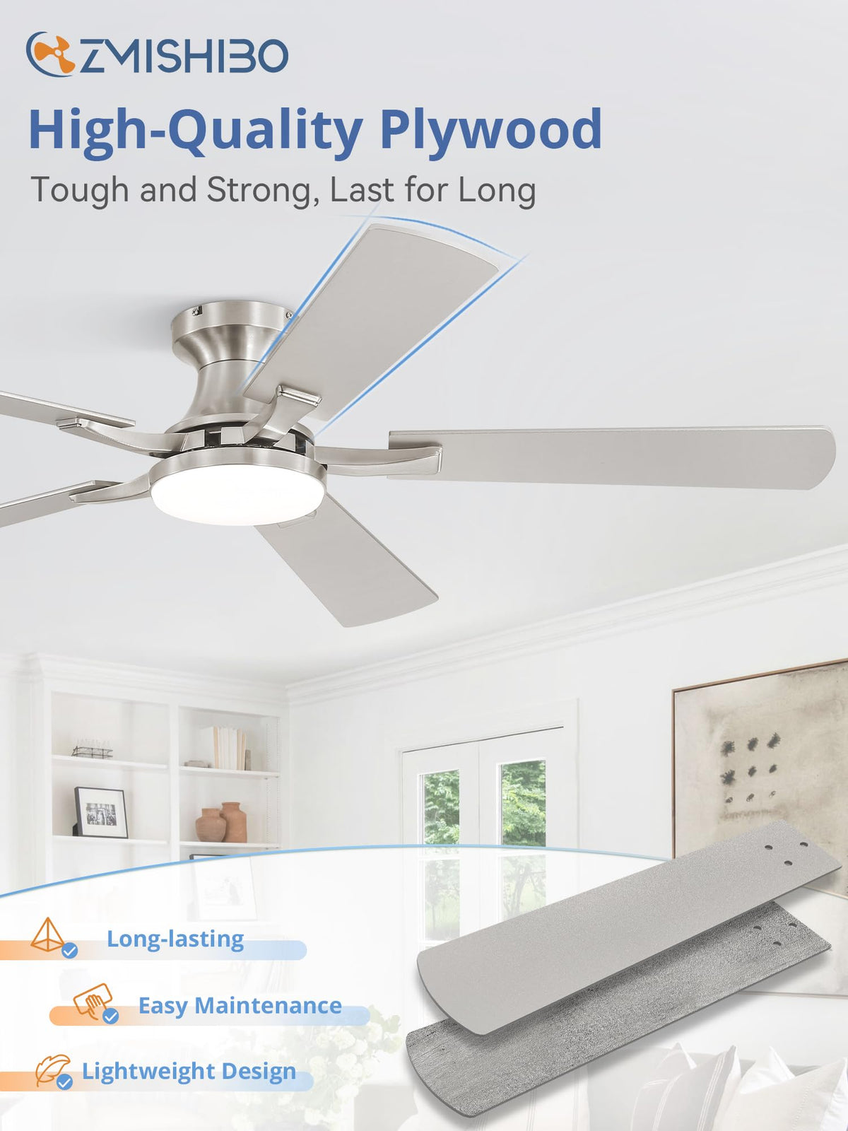 ZMISHIBO dimmable LED light supports ambient scenes and energy efficiency.