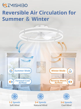 ZMISHIBO fandelier style light-fan in a modern living space