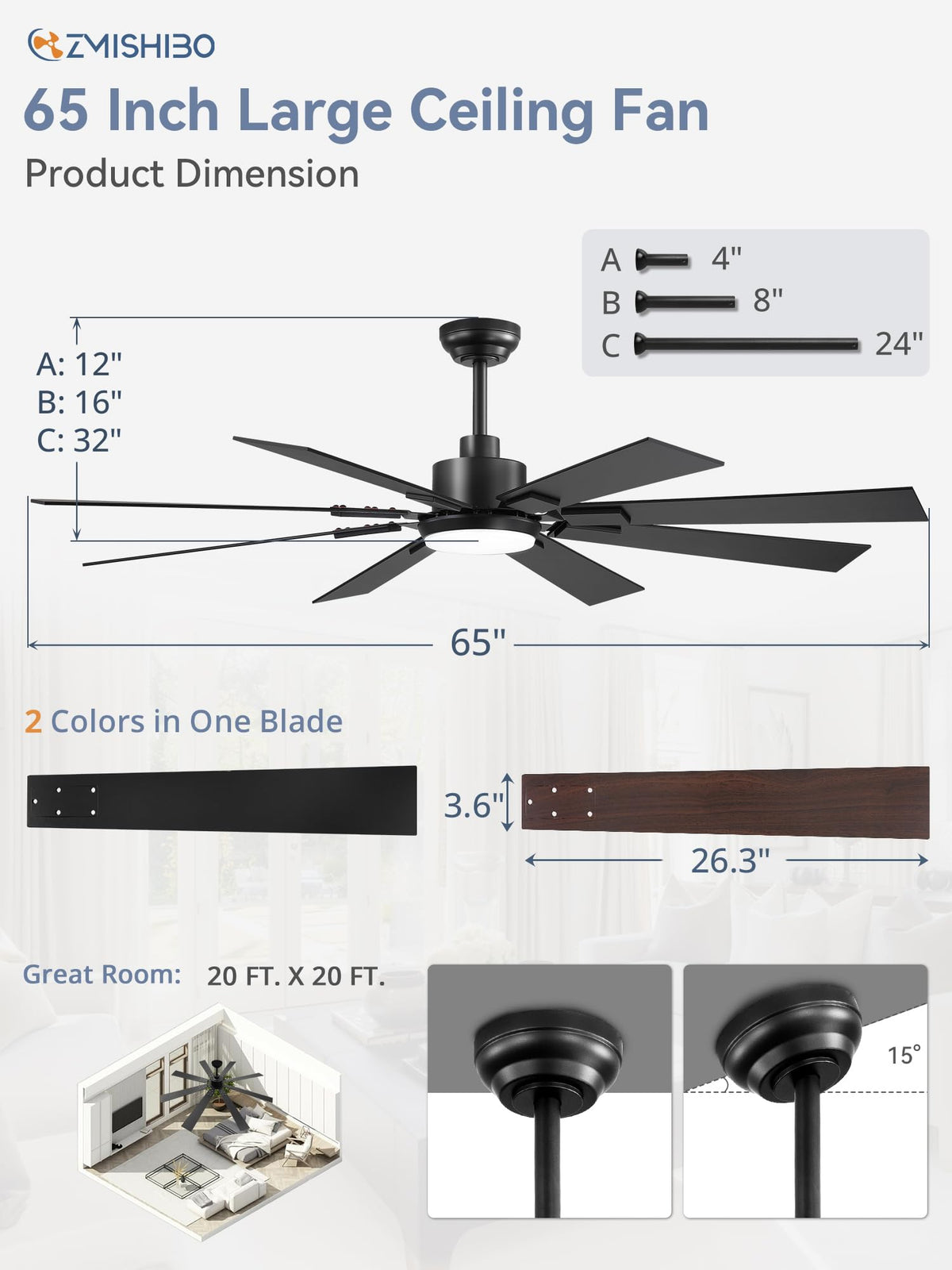 ZMISHIBO suitable for indoor and covered outdoor spaces.