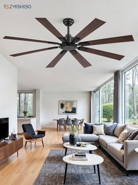 ZMISHIBO installation-friendly ceiling fan for sloped ceilings up to 15 degrees.