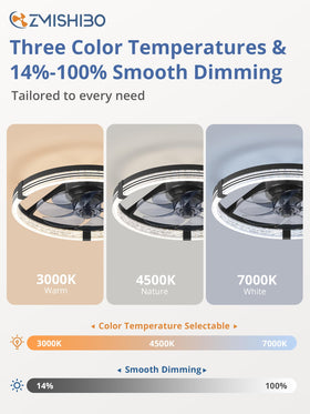 ZMISHIBO LED light with 3000–7000K temperature adapts to mood and task lighting.
