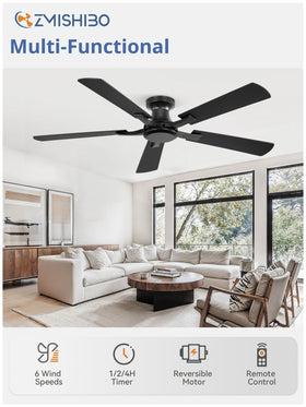 ZMISHIBO low-profile flush-mount design saves ceiling space in low ceilings