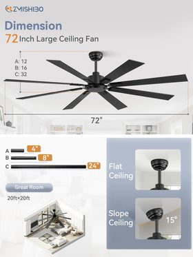 ZMISHIBO no-light design with black finish for clean aesthetics.