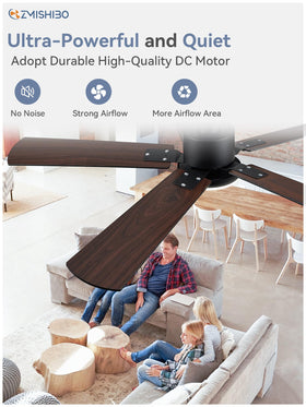 ZMISHIBO pure copper motor delivers quiet, powerful airflow.