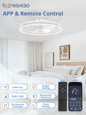 ZMISHIBO quiet 6-speed ceiling fan for bedrooms or offices