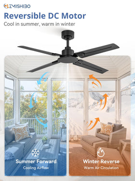 ZMISHIBO quiet DC motor delivers efficient airflow with low noise.