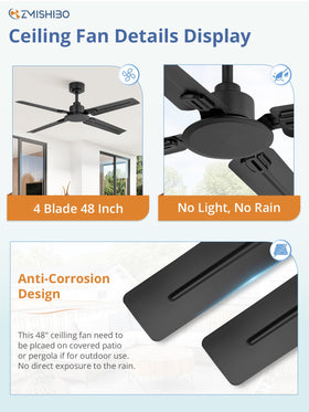 ZMISHIBO remote controls 6 speeds for customizable comfort.