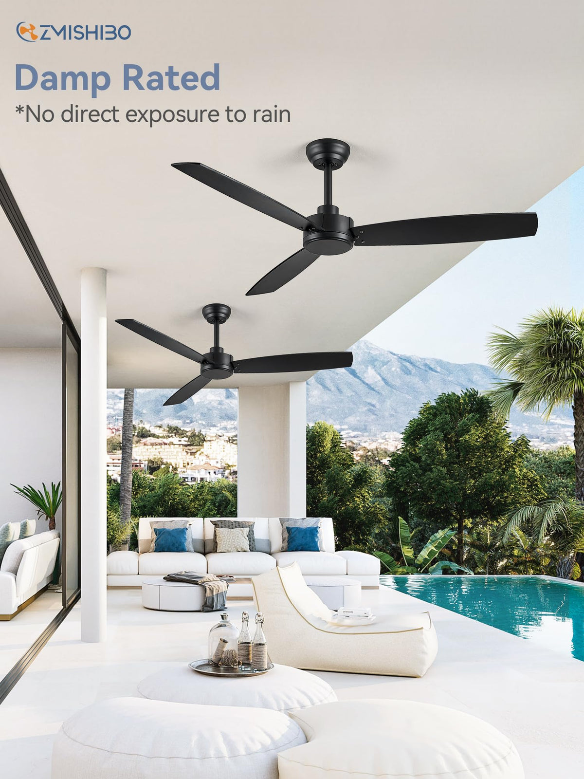 ZMISHIBO includes 4'' and 8'' downrods for ceiling height flexibility.