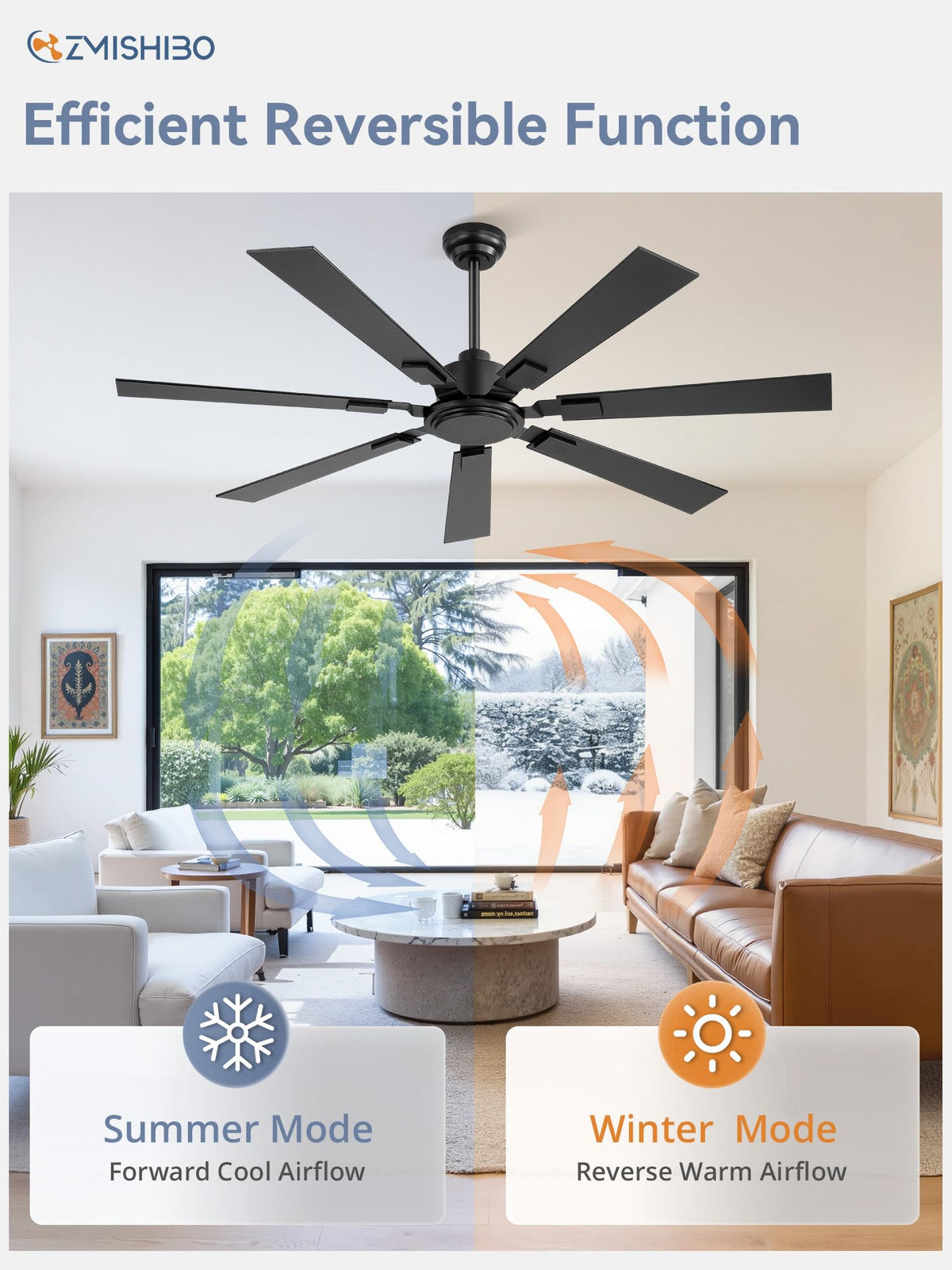 ZMISHIBO reversible airflow supports year-round comfort