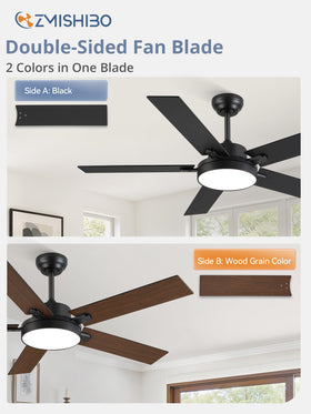 ZMISHIBO reversible blades enable summer downdraft and winter updraft