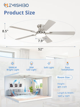 ZMISHIBO reversible blades enable comfortable year-round circulation.