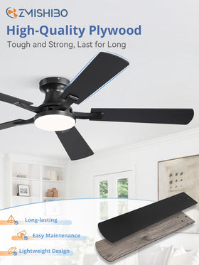 ZMISHIBO reversible blades photo showcases year-round comfort with seasonal airflow options.