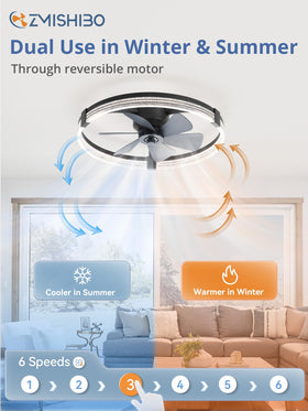 ZMISHIBO reversible DC motor delivers quiet efficient cooling and winter air circulation.