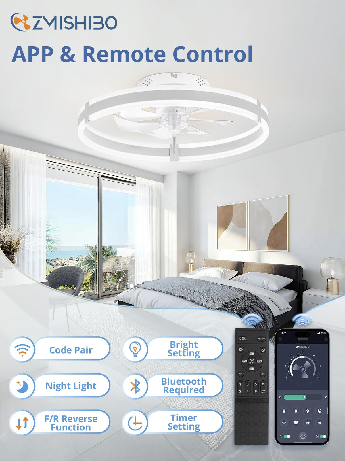 Six speed settings tailor airflow to your room
