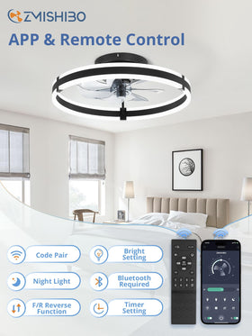 ZMISHIBO six speeds with remote and app control for customized comfort.