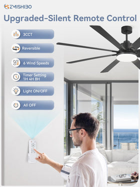 ZMISHIBO 15 degree sloped ceiling compatibility simplifies installation.