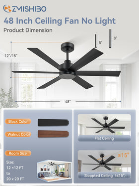 ZMISHIBO six-blade design enhances balance for smoother operation.